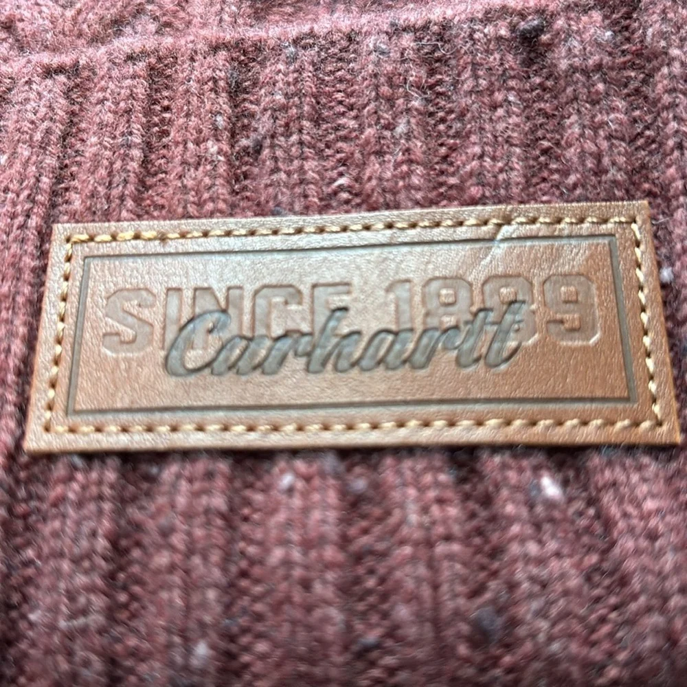 Carhartt Wool Blend Cable Knit cuffed fisherman beanie hat, warm, Winter- sable - Picture 2 of 7